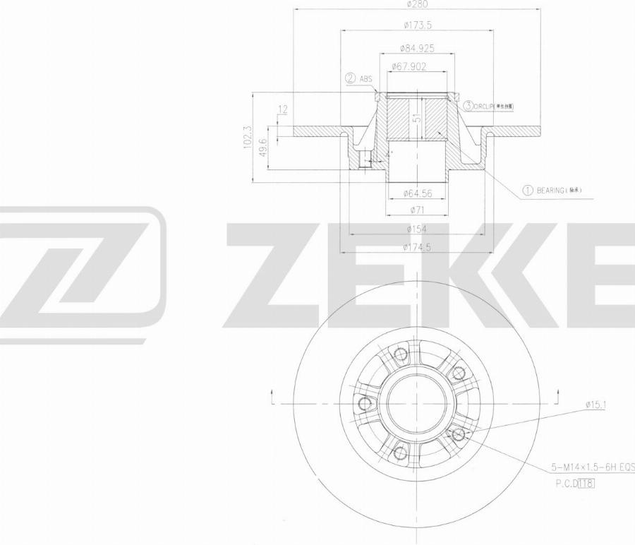 Zekkert BS-6656 - Тормозной диск autodnr.net