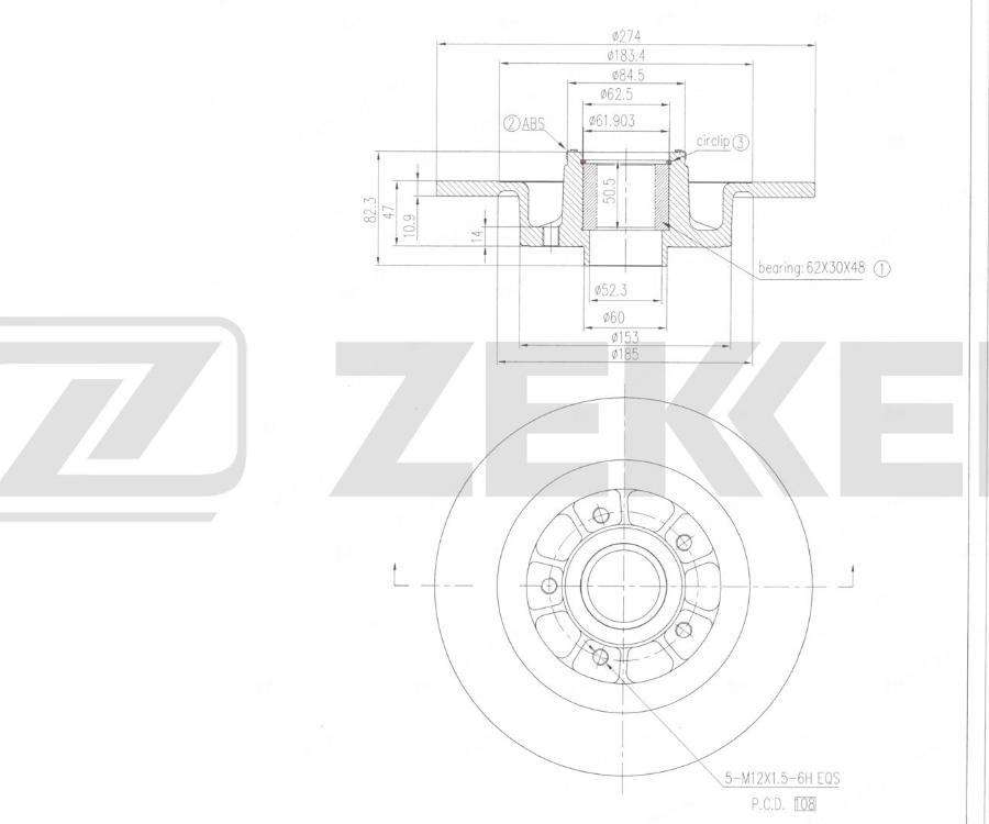 Zekkert BS-6657 - Тормозной диск autodnr.net