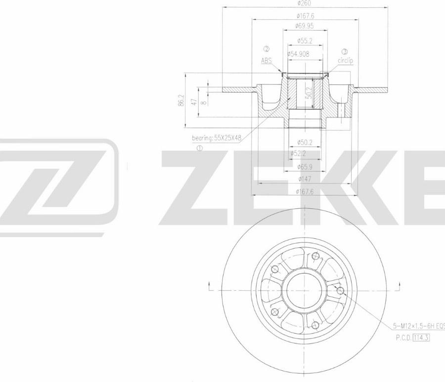 Zekkert BS-6658 - Тормозной диск autodnr.net