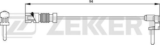 Zekkert BS-8003 - Датчик износа тормозных колодок MB S-Class 140 91-  S-Class 126 79-  190 W201 86- autodnr.net