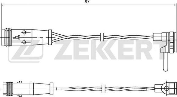 Zekkert BS-8009 - Сигнализатор, износ тормозных колодок avtokuzovplus.com.ua