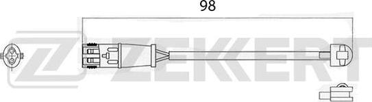 Zekkert BS-8012 - Датчик износа тормозных колодок MB GLS X166 12-  GLE W166 15-  C-Class W204 08- autodnr.net