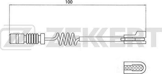 Zekkert BS-8015 - Датчик износа тормозных колодок MB Sprinter 2-t 901 902 95-  Sprinter 3-t 903 95-  VW LT 28-35 I autodnr.net