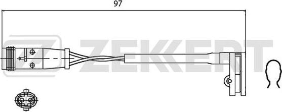 Zekkert BS-8018 - Датчик износа тормозных колодок MB Viano W639 03-  Vito-Mixto W639 03-  VW Crafter 30-35 06- autodnr.net