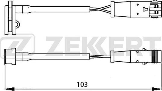 Zekkert BS-8019 - Датчик износа тормозных колодок MB Sprinter 3-t 906 06-  Sprinter 3 5-t 906 06-  VW Crafter 30-3 autodnr.net