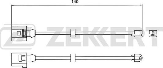 Zekkert BS-8023 - Датчик износа тормозных колодок Porsche Cayenne 10-  Porsche Panamera 09-  VW Touareg 10- autodnr.net