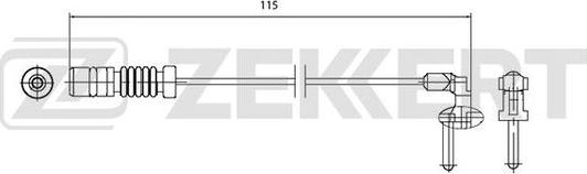 Zekkert BS-8027 - Сигнализатор, износ тормозных колодок avtokuzovplus.com.ua