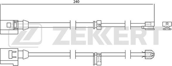 Zekkert BS-8028 - Сигнализатор, износ тормозных колодок avtokuzovplus.com.ua