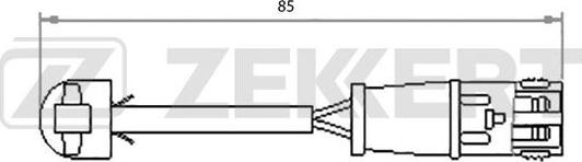 Zekkert BS-8031 - Датчик износа тормозных колодок MB Sprinter 4 6-t 906 09-  Sprinter 5-t 906 06-  VW Crafter 30-5 autodnr.net