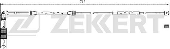 Zekkert BS-8037 - Сигналізатор, знос гальмівних колодок autocars.com.ua
