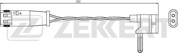 Zekkert BS-8043 - Сигнализатор, износ тормозных колодок autodnr.net