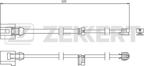 Zekkert BS-8045 - Сигнализатор, износ тормозных колодок autodnr.net