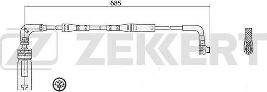 Zekkert BS-8047 - Сигнализатор, износ тормозных колодок avtokuzovplus.com.ua