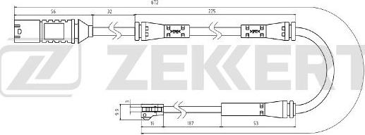 Zekkert BS-8082 - Сигнализатор, износ тормозных колодок autodnr.net