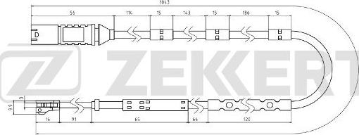 Zekkert BS-8083 - Сигнализатор, износ тормозных колодок avtokuzovplus.com.ua