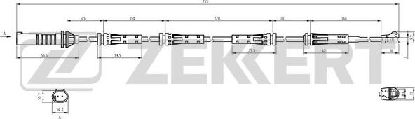 Zekkert BS-8137 - Датчик износа тормозных колодок зад. BMW X5 G05  F95 18-  X3 G01  F97 20-  X6 G06  F96 19-  X7 autodnr.net