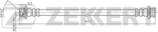 Zekkert BS-9019 - Шланг тормозной задний Chevrolet Spark M200 05-  Daewoo Matiz M100  KLA4 98- autodnr.net