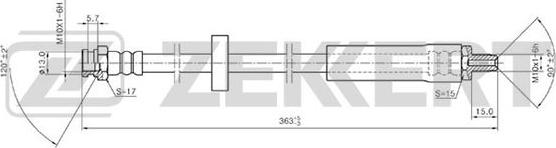 Zekkert BS-9114 - Тормозной шланг autodnr.net