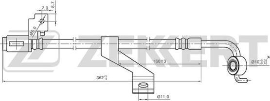 Zekkert BS-9162 - Тормозной шланг avtokuzovplus.com.ua