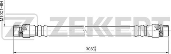 Zekkert BS-9183 - Шланг тормозной задний Renault Duster II 10-  Logan 04-  Sandero 09- autodnr.net