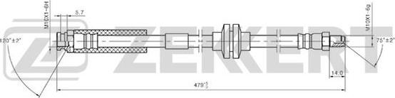 Zekkert BS-9249 - Тормозной шланг autodnr.net