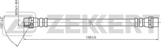 Zekkert BS-9257 - Шланг тормозной задний Audi A6 II 97- autodnr.net
