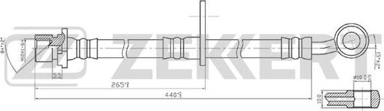 Zekkert BS-9264 - Гальмівний шланг autocars.com.ua