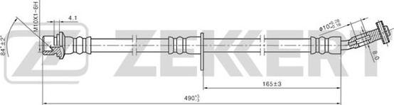 Zekkert BS-9277 - Гальмівний шланг autocars.com.ua