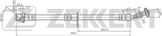 Zekkert BS-9278 - Гальмівний шланг autocars.com.ua