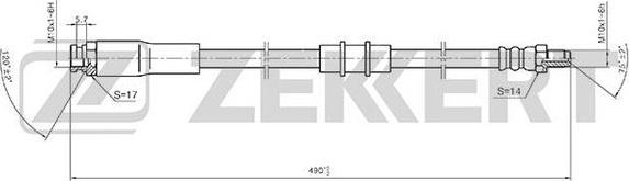 Zekkert BS-9387 - Тормозной шланг autodnr.net