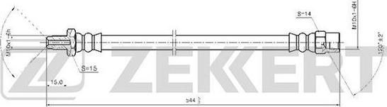 Zekkert BS-9389 - Шланг тормозной задний MB V-class 638-2 96-  Vito 638 96- autodnr.net