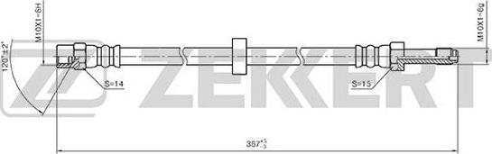 Zekkert BS-9390 - Шланг тормозной передний Volvo S60 00-  S80 98-  Volvo V70 II 99-  XC70 00-  Seat Toledo 91- autodnr.net