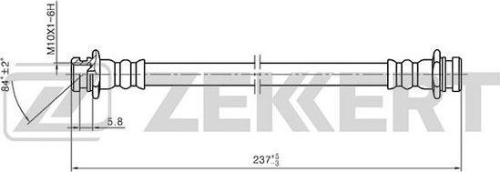 Zekkert BS-9394 - Тормозной шланг avtokuzovplus.com.ua