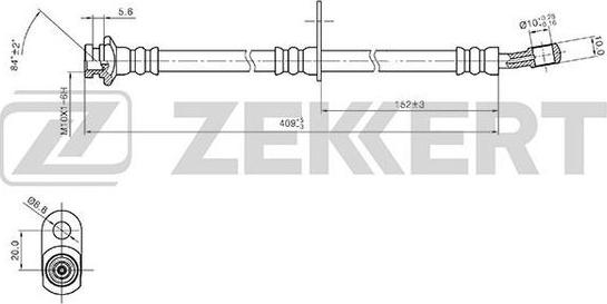 Zekkert BS-9395 - Гальмівний шланг autocars.com.ua