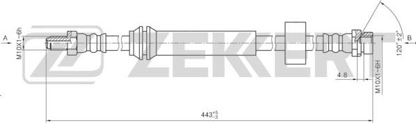 Zekkert BS-9428 - Тормозной шланг autodnr.net
