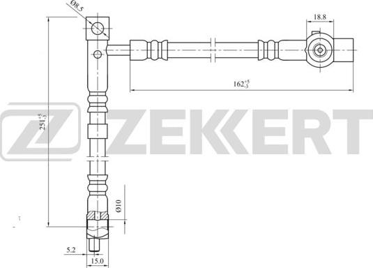 Zekkert BS-9441 - Тормозной шланг autodnr.net