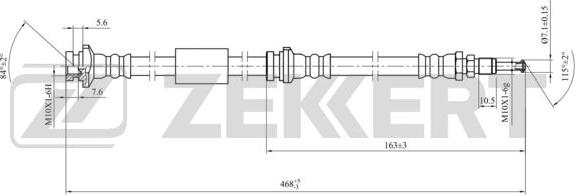 Zekkert BS-9446 - Гальмівний шланг autocars.com.ua