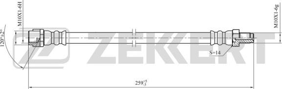 Zekkert BS-9451 - Тормозной шланг autodnr.net