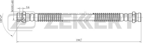 Zekkert BS-9452 - Тормозной шланг autodnr.net