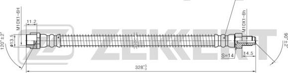 Zekkert BS-9455 - Тормозной шланг autodnr.net