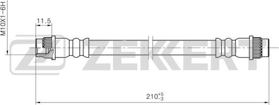 Zekkert BS-9456 - Шланг тормозной задний Renault Captur 13-  Clio III  IV 05-  Grand Scenic II 04-  Megane II 02-  Sce autodnr.net