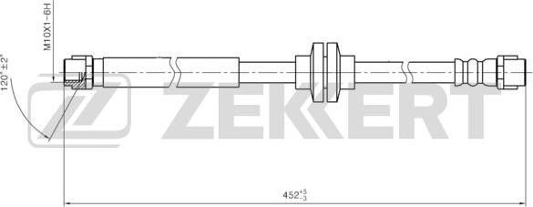 Zekkert BS-9476 - Гальмівний шланг autocars.com.ua