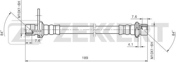 Zekkert BS-9500 - Гальмівний шланг autocars.com.ua