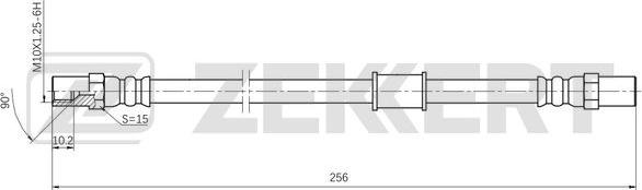Zekkert BS-9503 - Шланг тормозной задний Chevrolet Niva 2123 02-  Lada 110 2110 96-  111 2111 97-  112 2112 95 autodnr.net