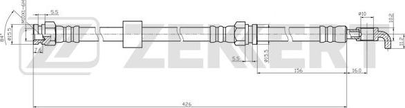 Zekkert BS-9516 - Тормозной шланг avtokuzovplus.com.ua