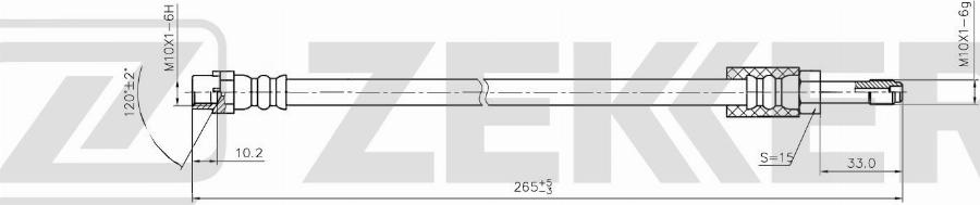 Zekkert BS-9531 - Тормозной шланг avtokuzovplus.com.ua