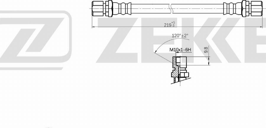 Zekkert BS-9545 - Тормозной шланг autodnr.net