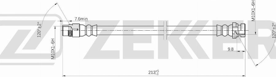 Zekkert BS-9555 - Тормозной шланг avtokuzovplus.com.ua