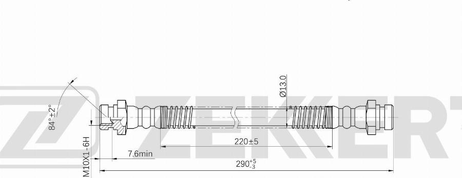 Zekkert BS-9571 - Тормозной шланг autodnr.net