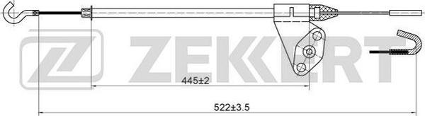 Zekkert BZ-1046 - Трос, замок дверей autocars.com.ua